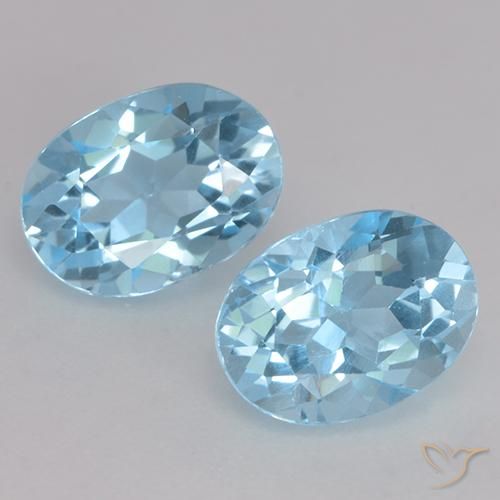 2.47ctw Natural Azul Cielo Topacio, Ovalada, VVS-VS