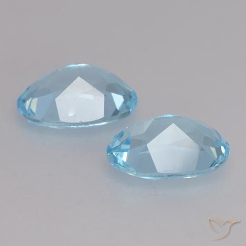Gemas de Topacio Azul Cielo natural de 1.79 ct, Ovalada, VVS-VS