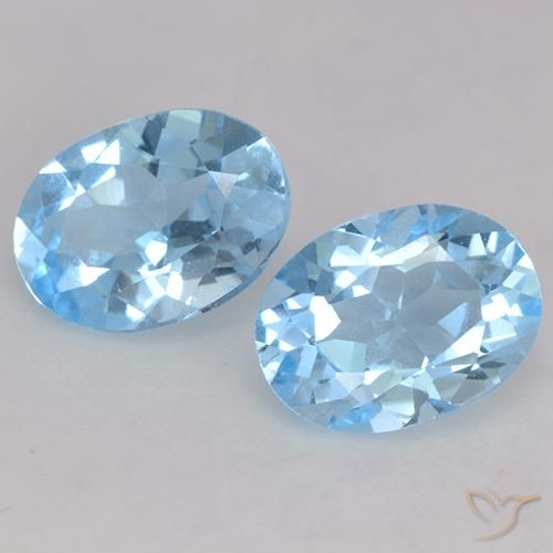 2.12ctw Natural Azul Suizo Topacio, Ovalada, VVS-VS