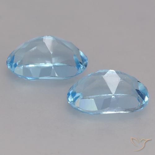 Gemas de Topacio Azul Suizo natural de 2.29 ct, Ovalada, VVS-VS