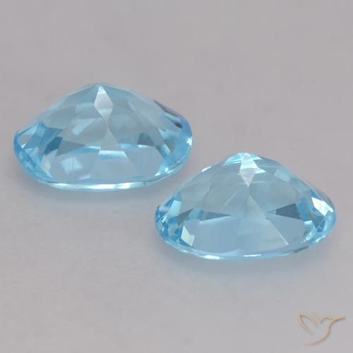 Gemas de Topacio Azul Suizo natural de 2.30 ct, Ovalada, VVS-VS