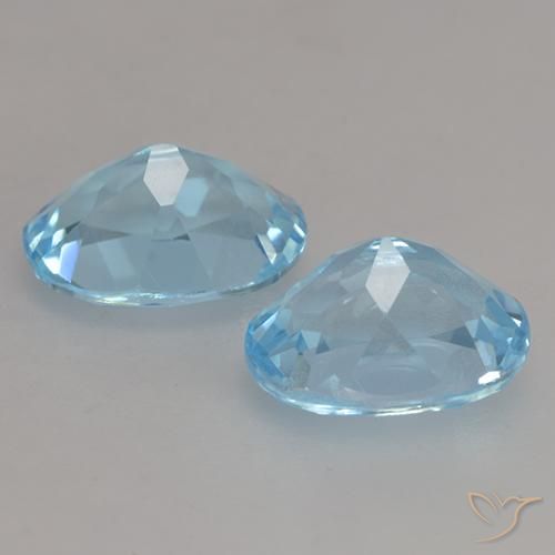 Gemas de Topacio Azul Suizo natural de 2.30 ct, Ovalada, VVS-VS