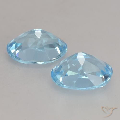 Gemas de Topacio Azul Cielo natural de 2.30 ct, Ovalada, VVS-VS