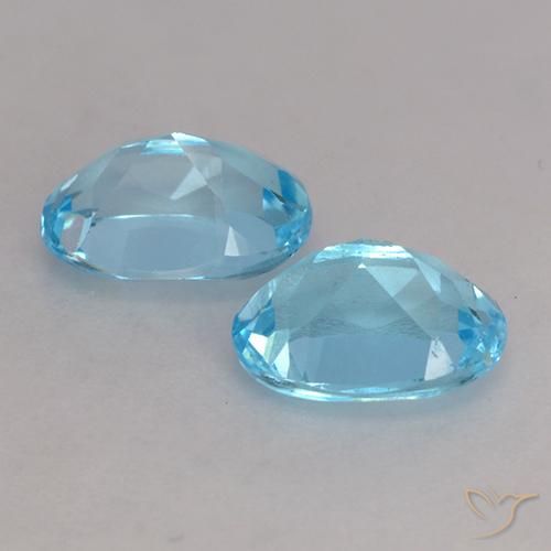 Gemas de Topacio Azul Suizo natural de 2.08 ct, Ovalada, VVS-VS