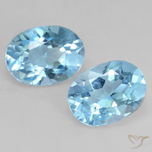 2.13ctw Natural Azul Cielo Topacio, Ovalada, VVS-VS