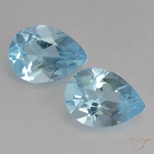 1.76ctw Natural Azul Cielo Topacio, En forma de pera, VS