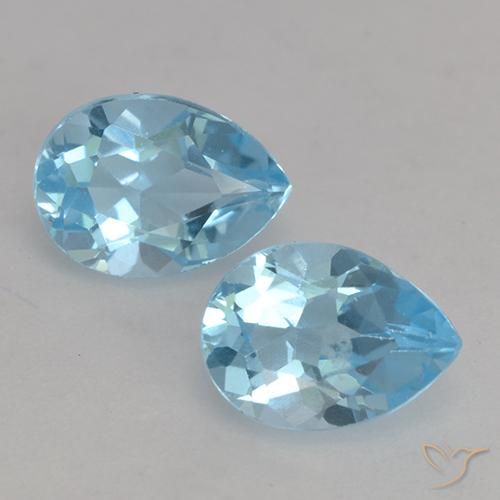 1.93ctw Natural Azul Cielo Topacio, En forma de pera, VS