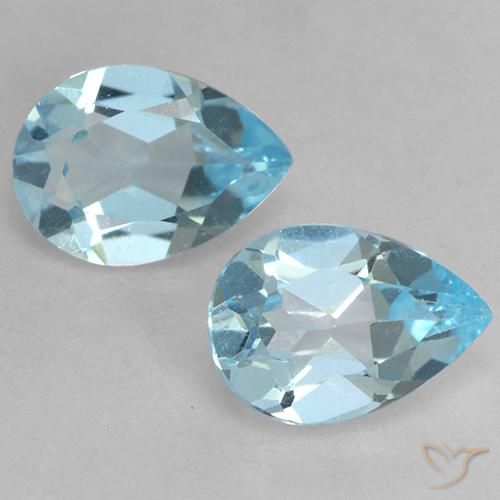 1.48ctw Natural Azul Cielo Topacio, En forma de pera, VVS-VS