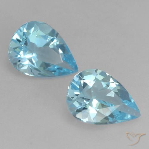 1.52ctw Natural Azul Cielo Topacio, En forma de pera, VVS-VS