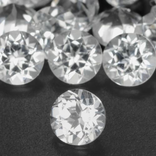 Topacio Blanco natural de 0.32 ct, Redondo, VS