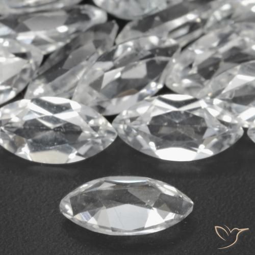 Topacio Blanco claro natural de 0.28 ct, Marquesa, VS