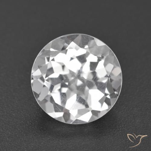 4.47ct Natural Blanco Topacio, Redondo, VVS-VS