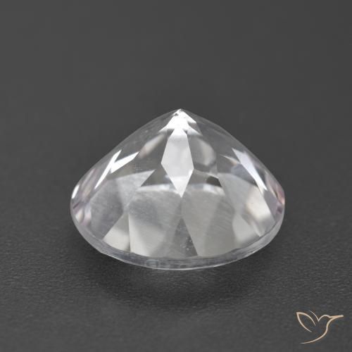Topacio Blanco natural de 4.47 ct, Redondo, VVS-VS