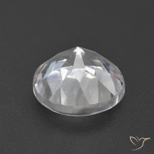 Topacio Blanco natural de 3.62 ct, Redondo, VVS-VS