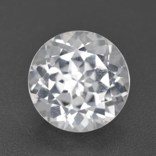 Topacio blanco natural de 4,23 ct, corte redondo, VVS-VS