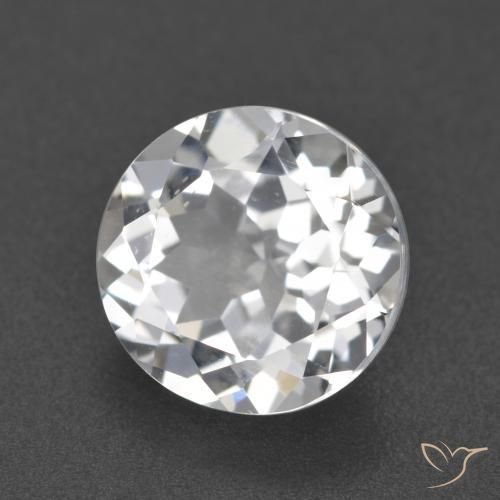 Topacio Blanco natural de 3.65 ct, Redondo, VVS-VS