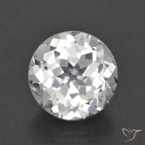 3.60ct Natural Blanco Topacio, Redondo, VVS-VS