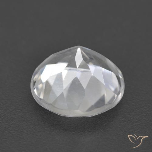 Topacio Blanco natural de 3.60 ct, Redondo, VVS-VS