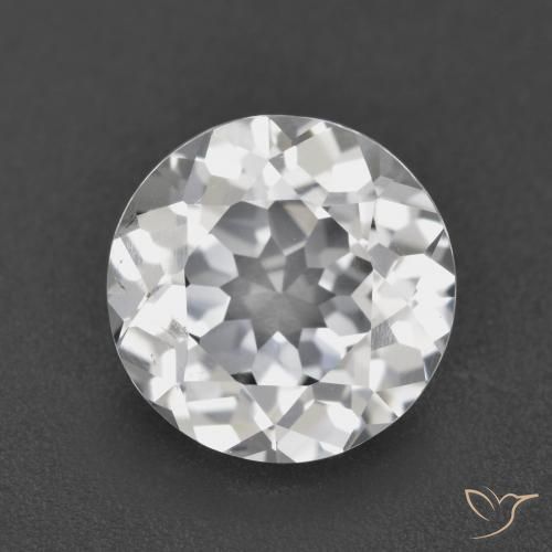 3.68ct Natural Blanco Topacio, Redondo, VVS-VS