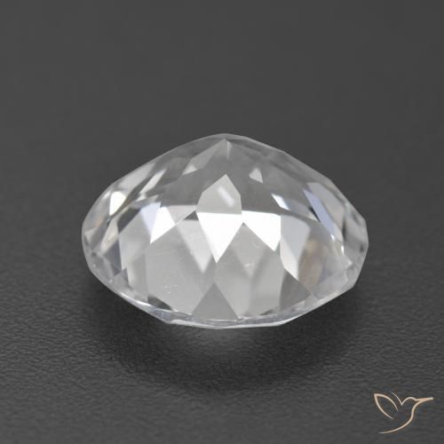 Topacio Blanco natural de 3.68 ct, Redondo, VVS-VS