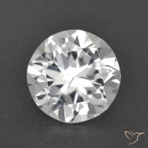 3.27ct Natural Blanco claro Topacio, Redondo, VVS