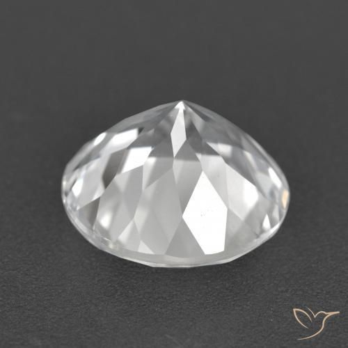 Topacio Blanco claro natural de 4.29 ct, Redondo, VVS