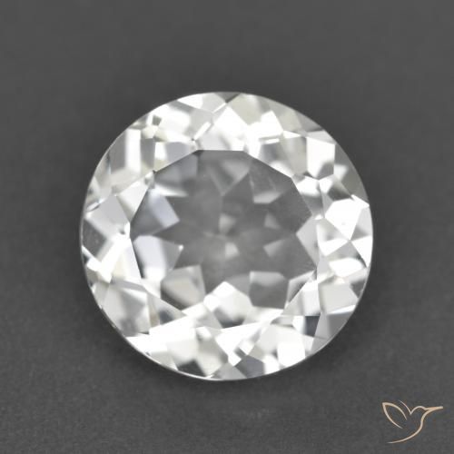 3.62ct Natural Blanco claro Topacio, Redondo, VVS