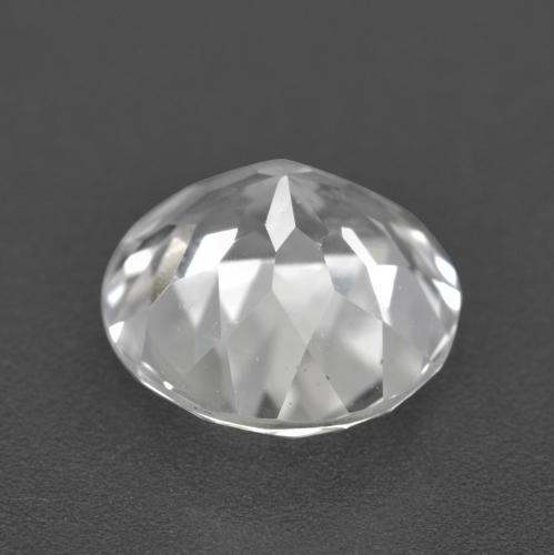 Topacio blanco natural de 4,53 ct, corte redondo, VVS