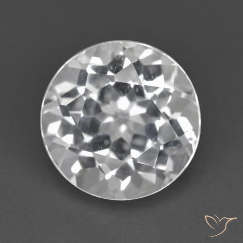 4.06ct Natural Blanco claro Topacio, Redondo, VVS