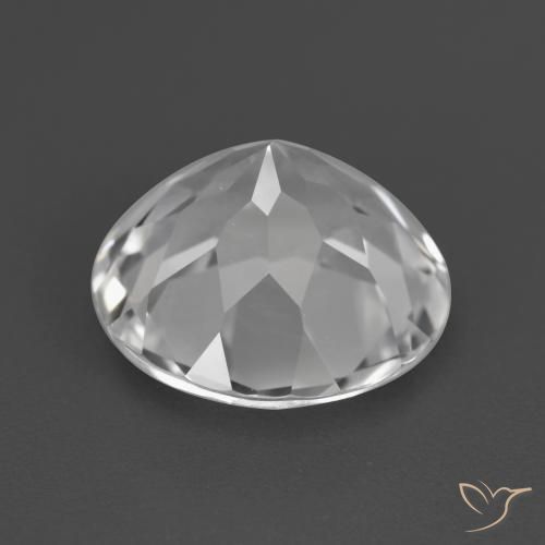Topacio Blanco claro natural de 4.06 ct, Redondo, VVS