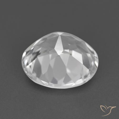 Topacio Blanco claro natural de 3.80 ct, Redondo, VVS