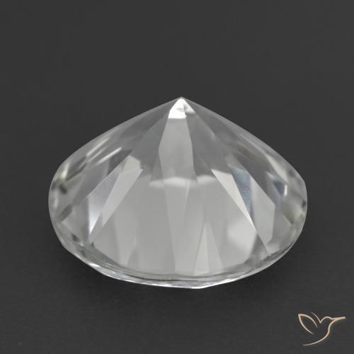 Topacio blanco natural de 4,28 ct, corte redondo, VVS-VS