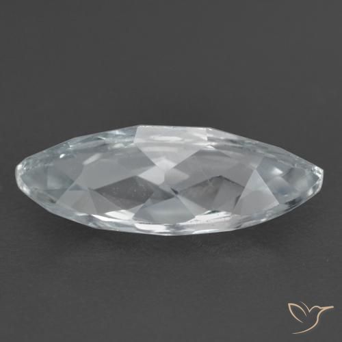 Topacio Blanco azulado natural de 1.74 ct, Marquesa, VS