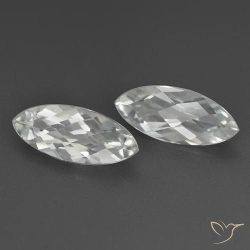 Gemas de Topacio Blanco natural de 3.41 ct, Marquesa, VS