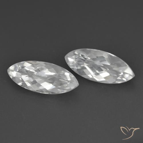 Gemas de Topacio Blanco natural de 3.35 ct, Marquesa, VS