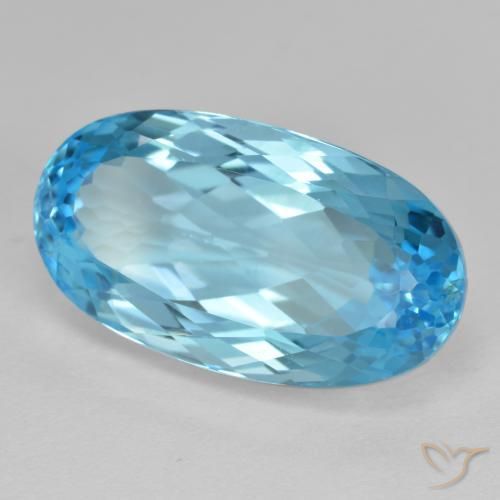 Topacio Azul Suizo natural de 13.52 ct, Ovalada, VS