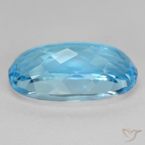 Topacio Azul Suizo natural de 13.52 ct, Ovalada, VS