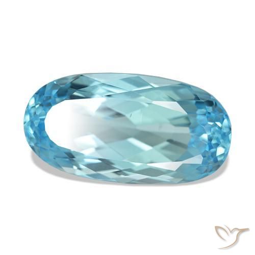 Topacio Azul Suizo natural de 17.49 ct, Ovalada, VVS-VS