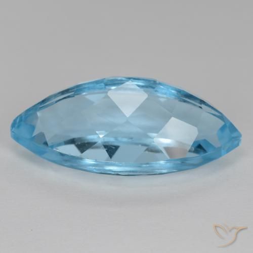 Topacio Azul Suizo natural de 16.33 ct, Marquesa, VVS-VS