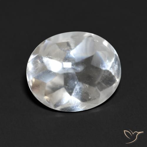 Topacio Blanco claro natural de 5.49 ct, Ovalada, Transparente