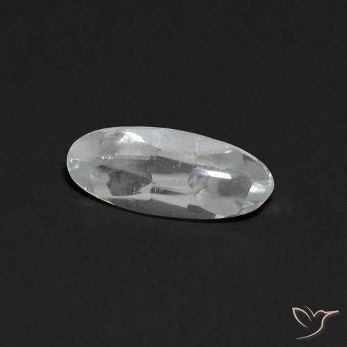 Topacio Blanco claro natural de 1.40 ct, Ovalada, Transparente