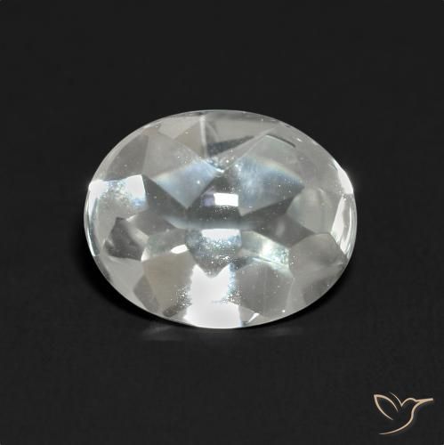 3.51ct Natural Blanco Topacio, Ovalada, Transparente