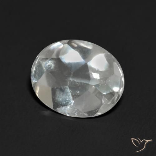 Topacio Blanco natural de 3.51 ct, Ovalada, Transparente