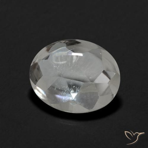Topacio Blanco natural de 3.36 ct, Ovalada, Transparente