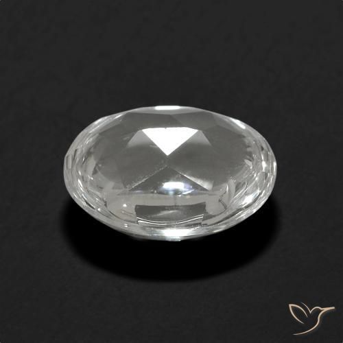 Topacio Blanco natural de 3.36 ct, Ovalada, Transparente