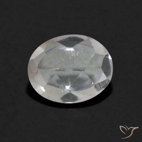 3.30ct Natural Blanco claro Topacio, Ovalada, Transparente