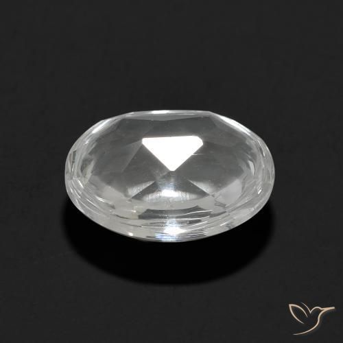 Topacio Blanco claro natural de 3.30 ct, Ovalada, Transparente