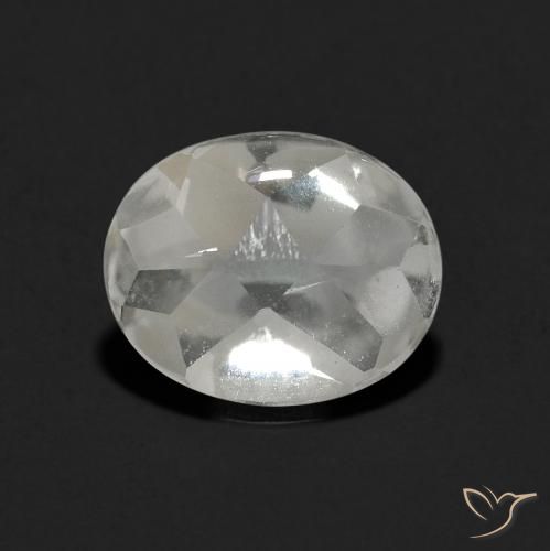 3.46ct Natural Blanco claro Topacio, Ovalada, Transparente