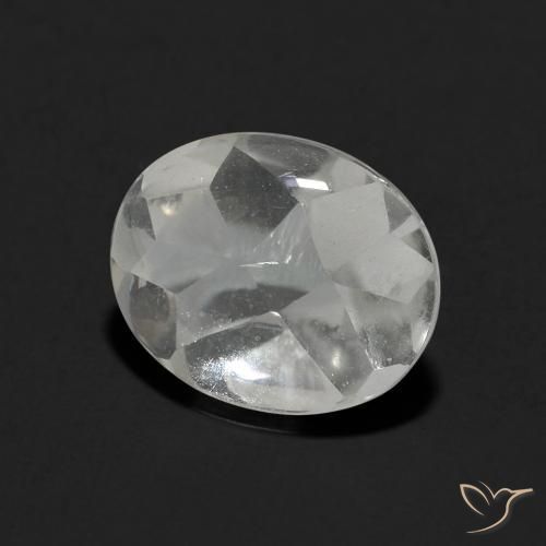 Topacio Blanco claro natural de 3.46 ct, Ovalada, Transparente