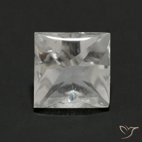 2.32ct Natural Blanco claro Topacio, Cuadrado, Transparente